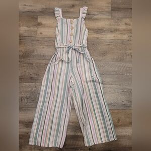 Striped Sleeveless Jumpsuit